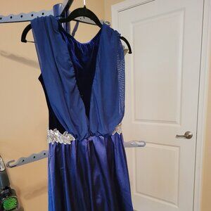 Navy blue satin lyrical costume